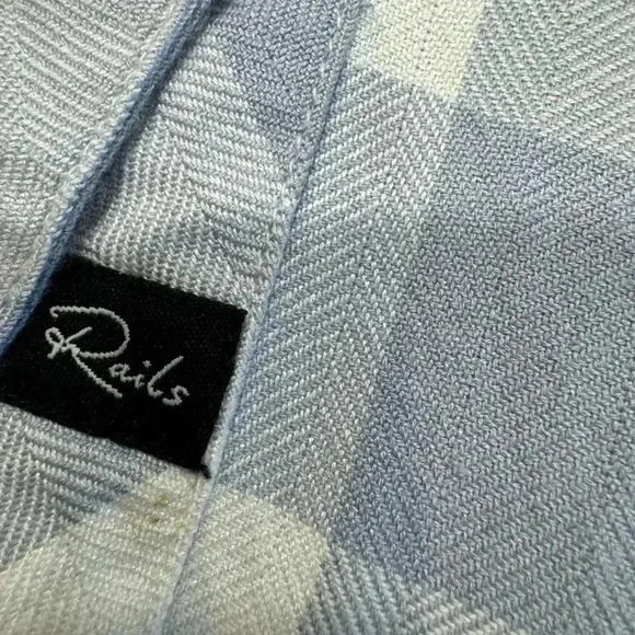 Rails women’s button down shirt light blue & ivory check size XS - Picture 5 of 9